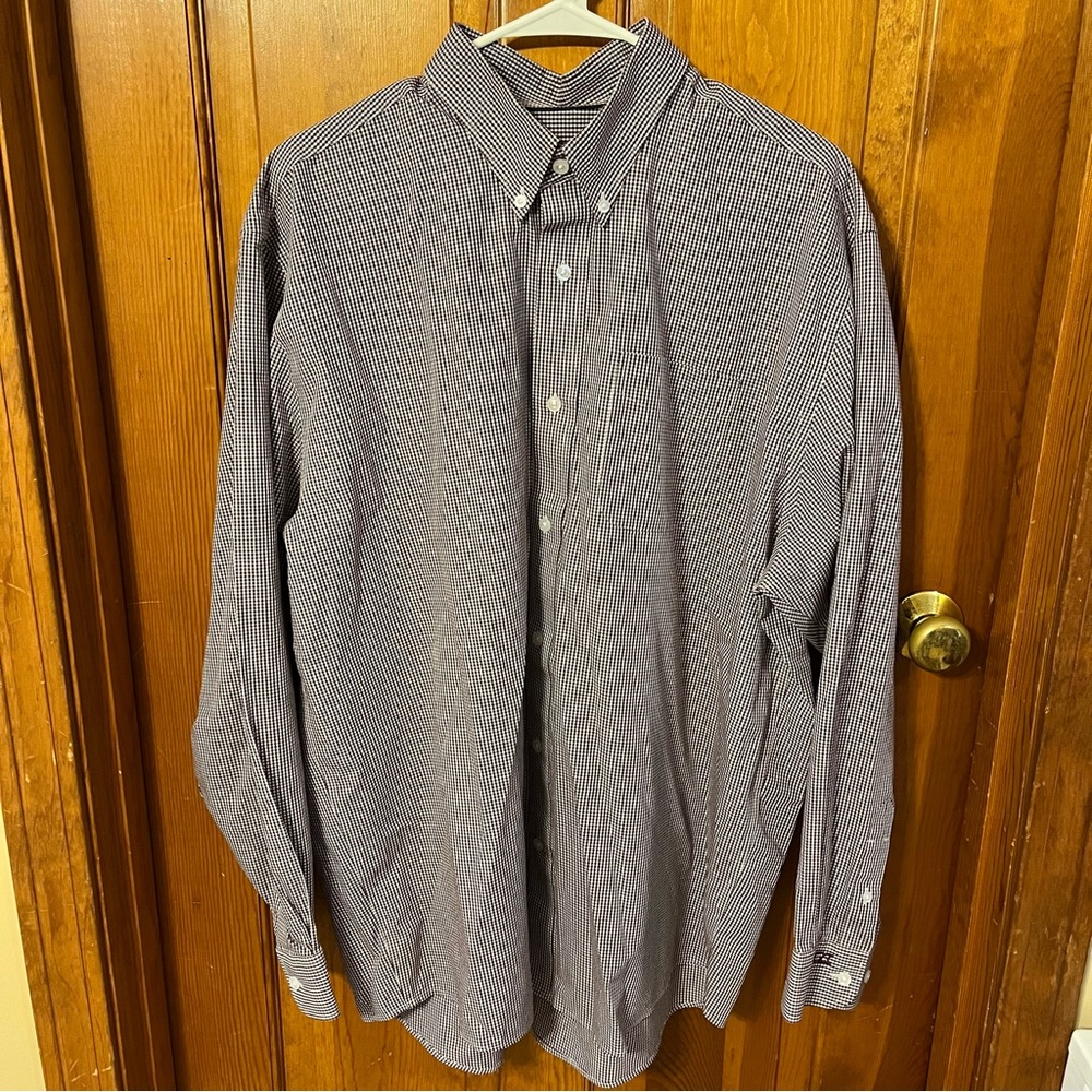 Snap-On Tools Maroon/White Long sleeve button down